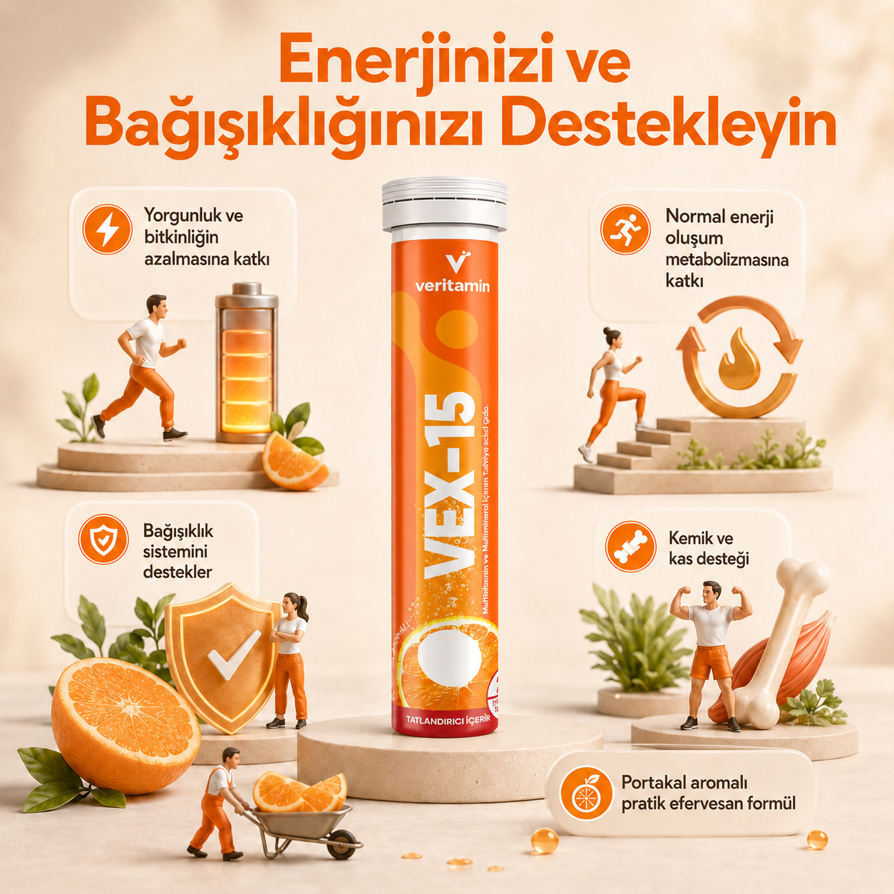 VEX-15-Multivitamin ve Multimineral ürün kutusu arka görünüm